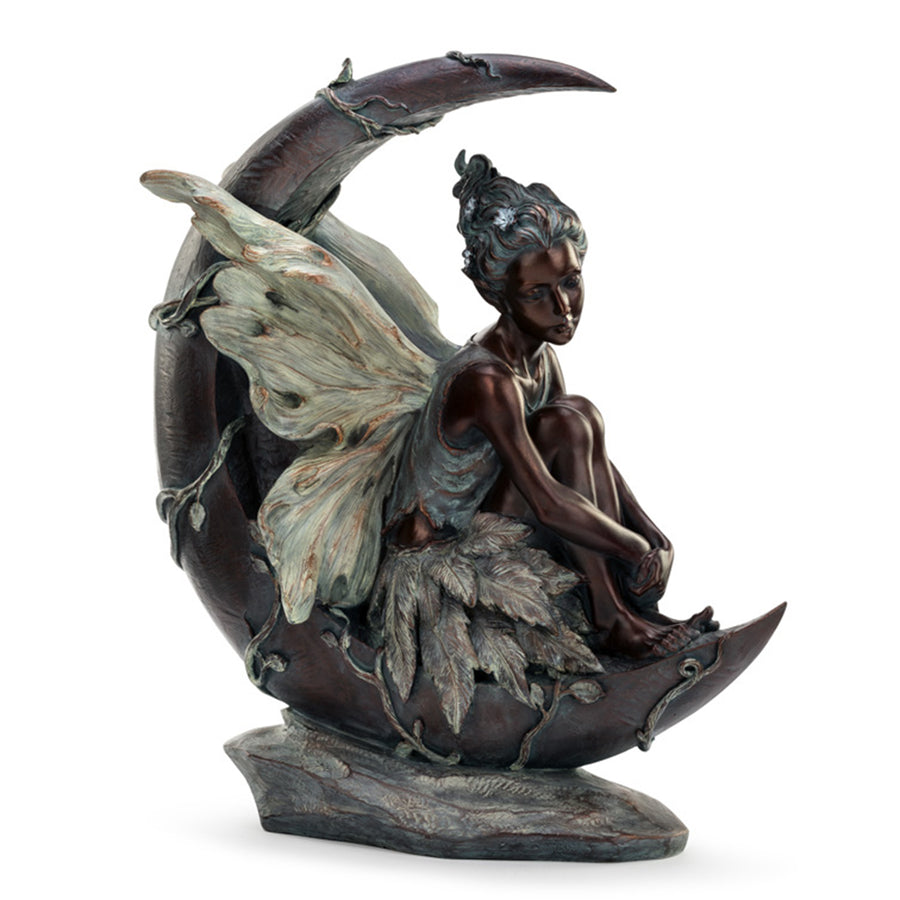 Fairy on Crescent Moon Figurine
