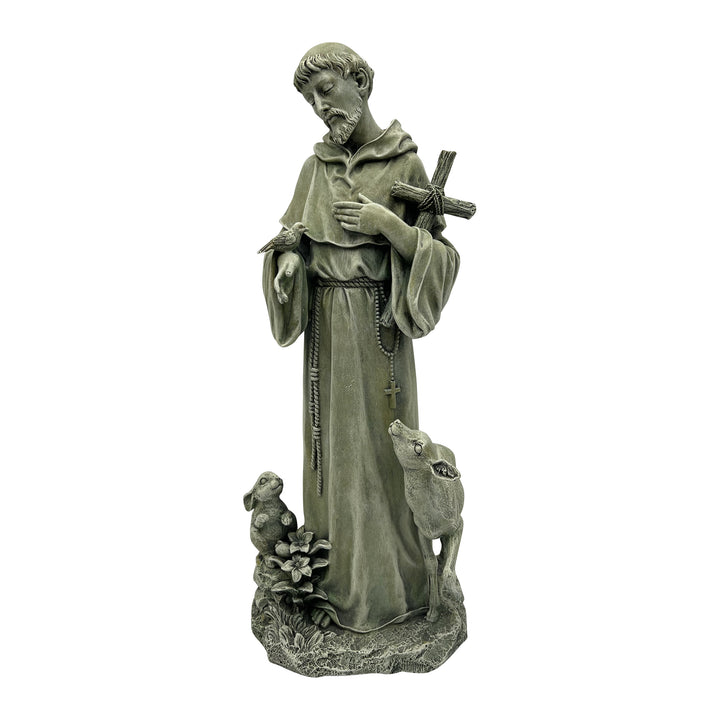 St. Francis with Cross Figurine