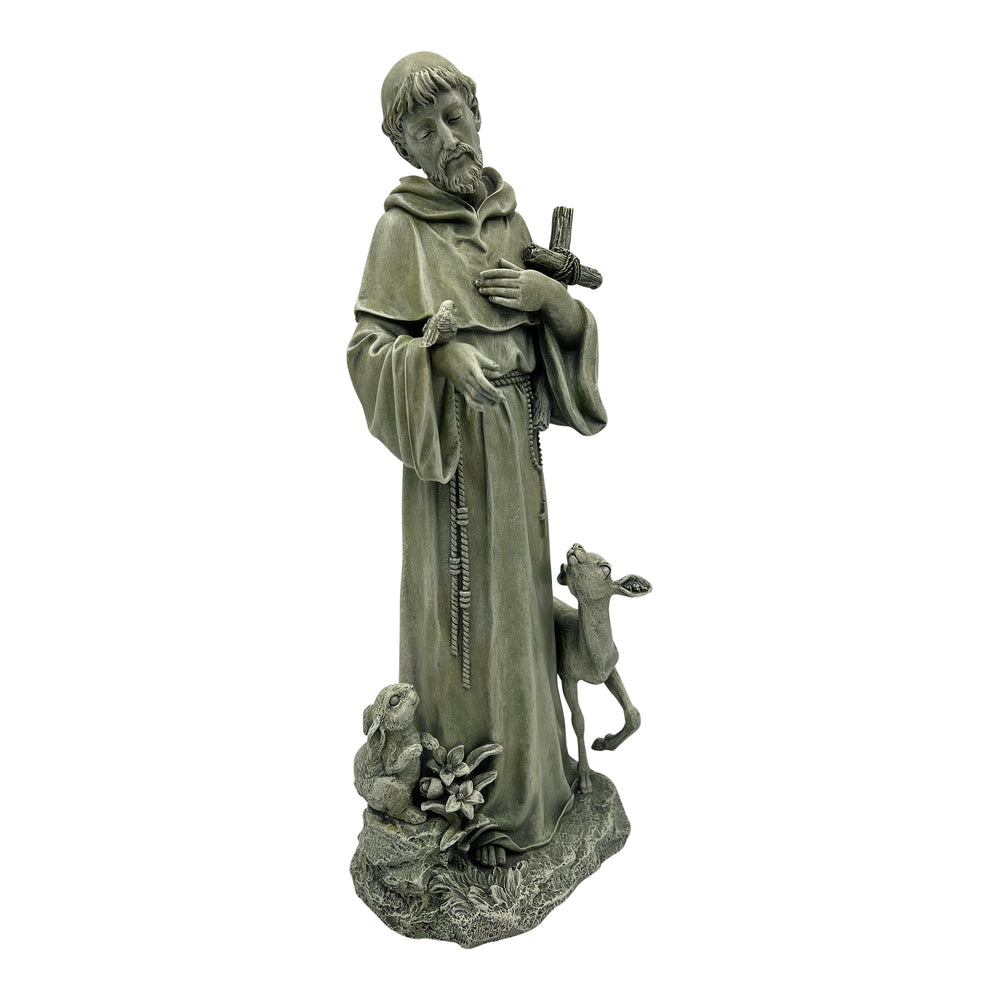 St. Francis with Cross Figurine