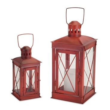 Red Lantern with X Design