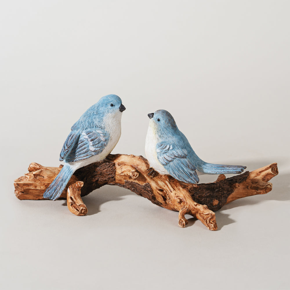 Two Bluebirds On Branch