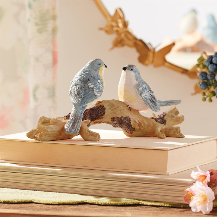 Two Bluebirds On Branch