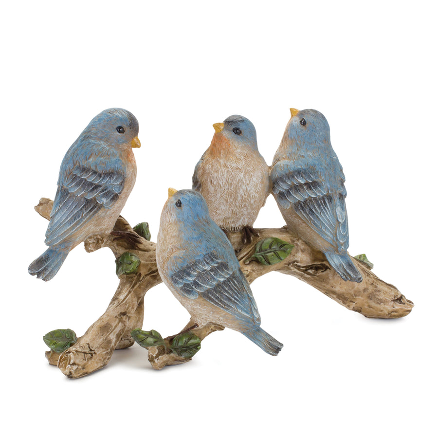 Four Birds On Branch