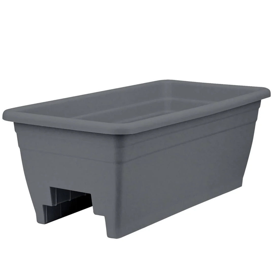 Lightweight Deck Rail Planter Warm Grey
