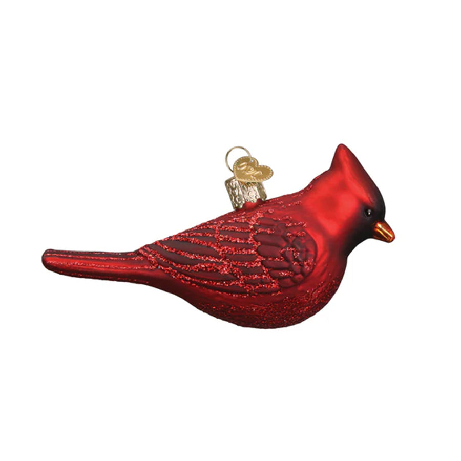 Glass Northern Red Cardinal Ornament