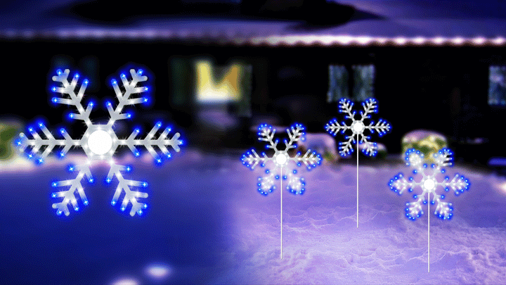 Hi-Vibrant 16-Inch Snowflake LED Light Display