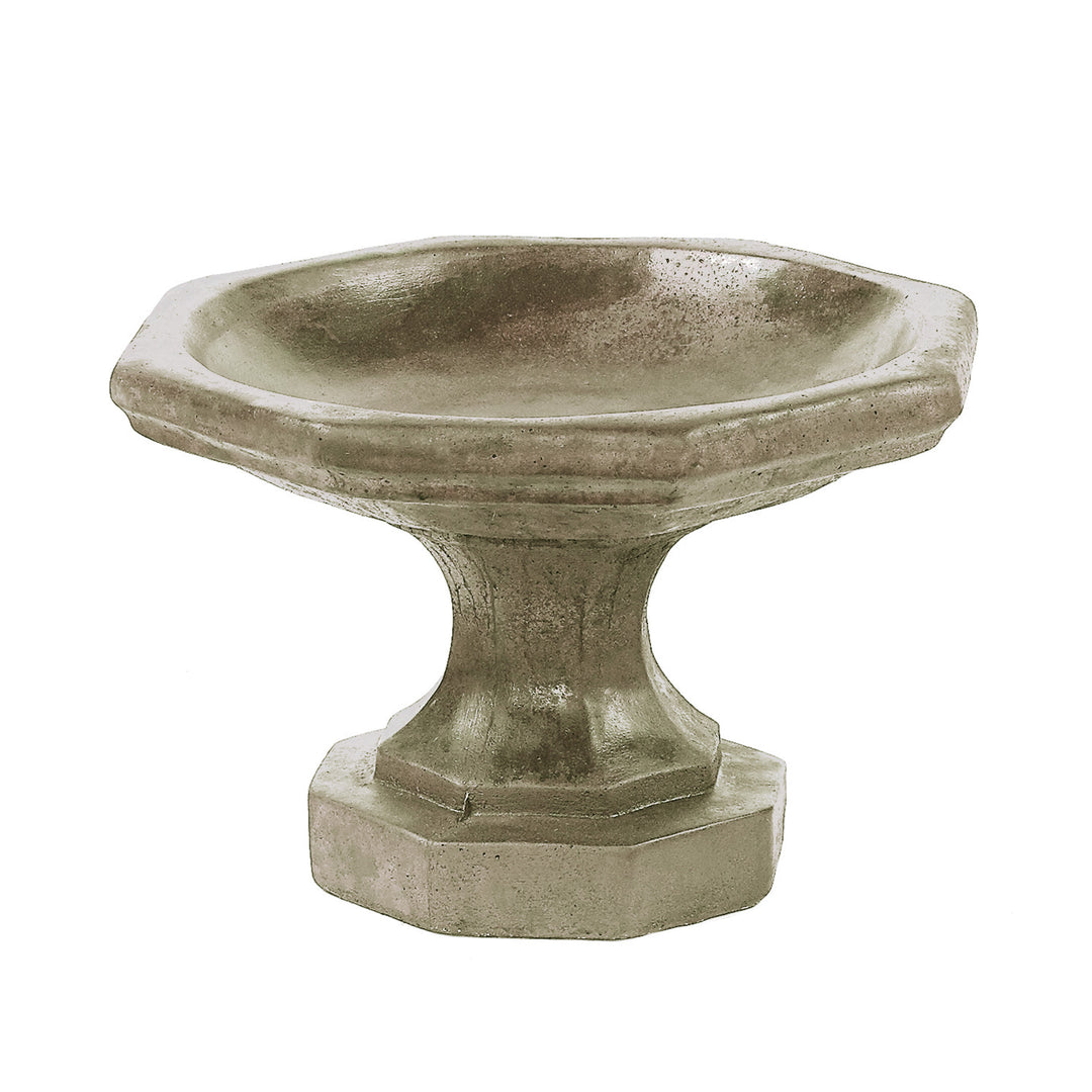Mini Octoganal Birdbath Aged Pine