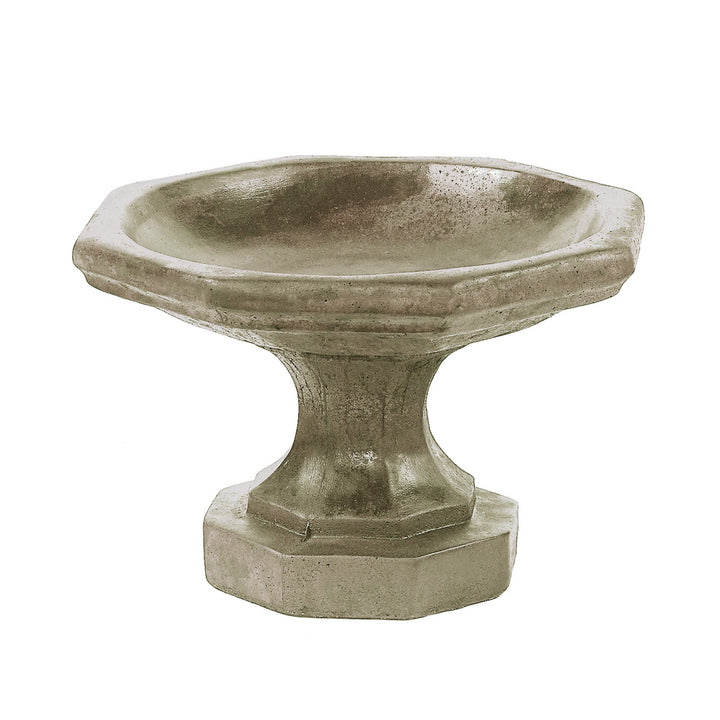 Mini Octoganal Birdbath Aged Pine