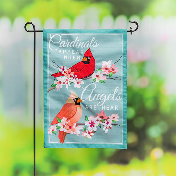 Angels are Near Garden Linen Flag