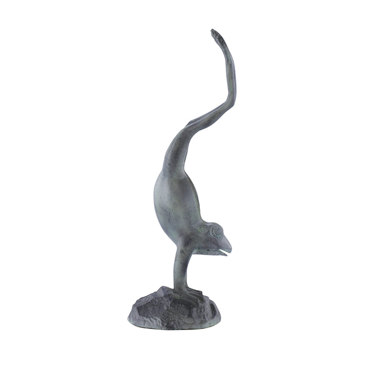 Acrobatic Garden Frog Sculpture