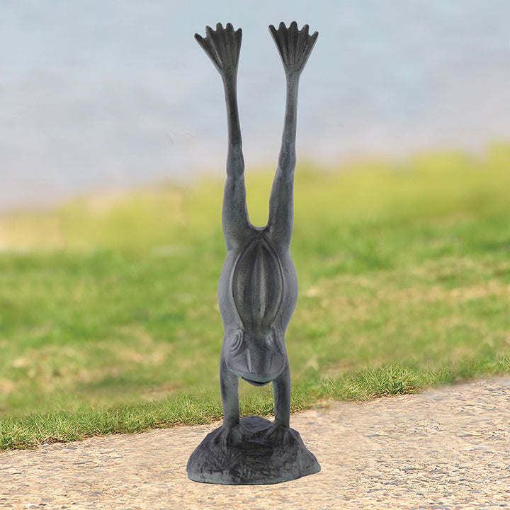 Acrobatic Garden Frog Sculpture