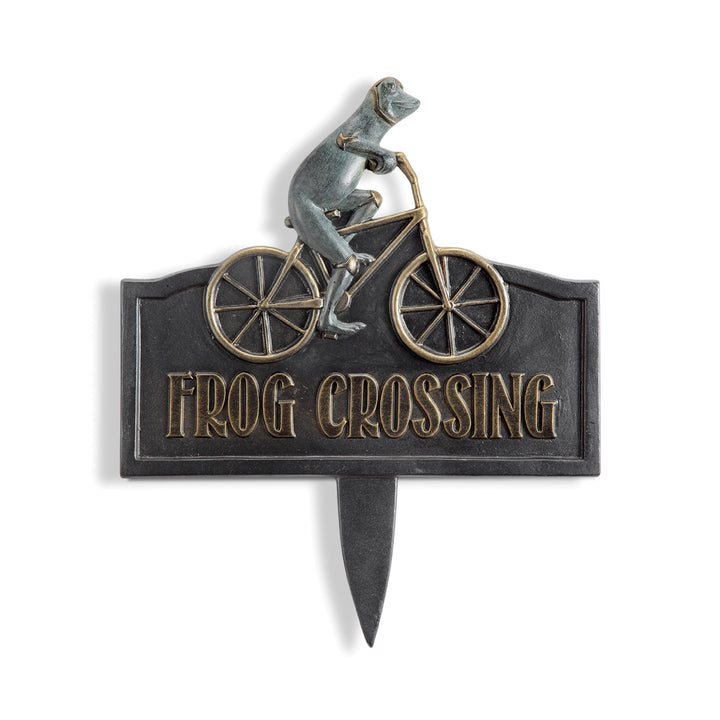 Frog Crossing Garden Sign