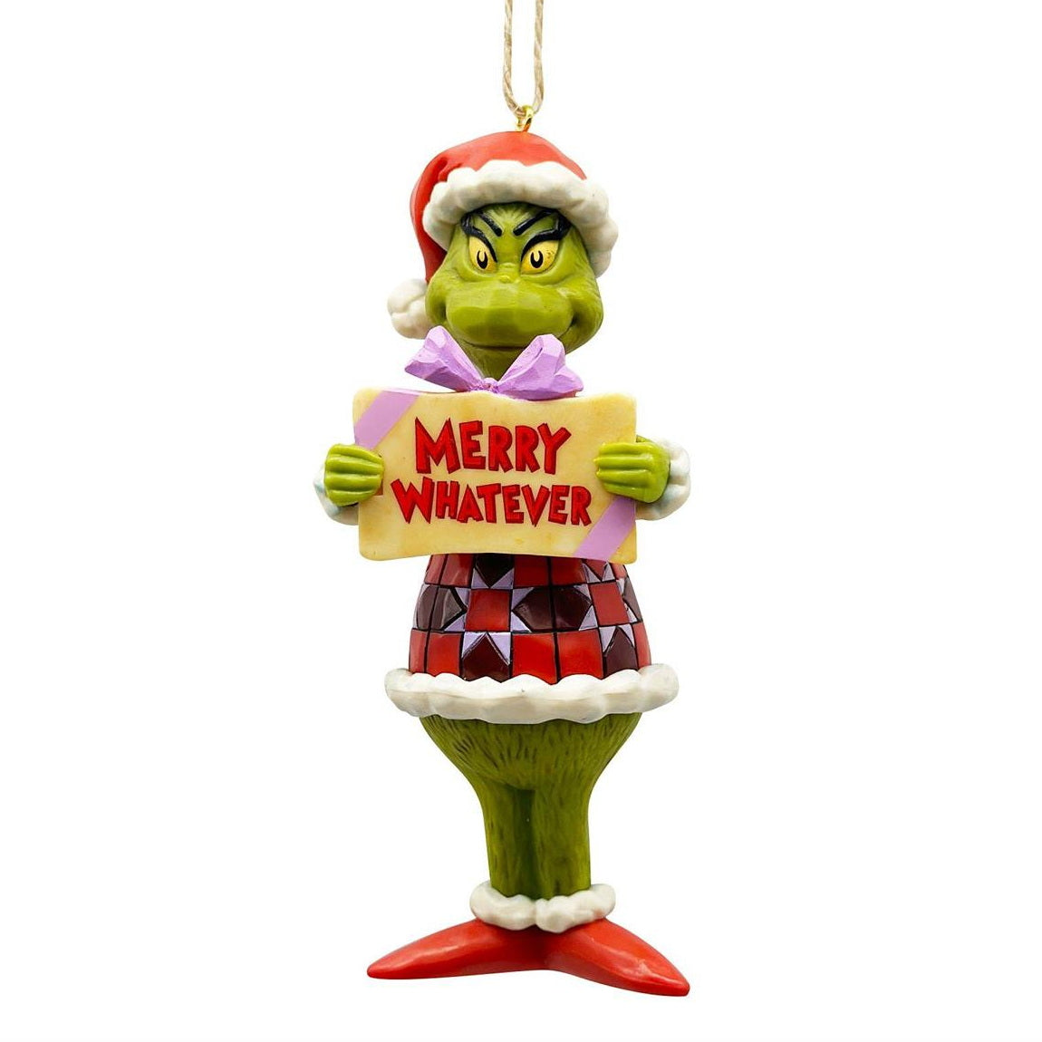 Merry Whatever Grinch PVC Ornament by Jim Shore