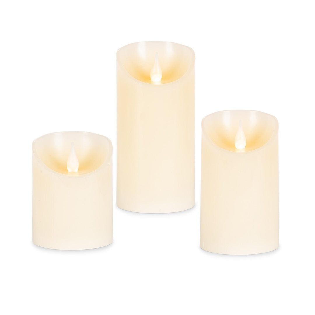 ForeverGLOW LED Candle Set 3 Large is 3" D x 6" H