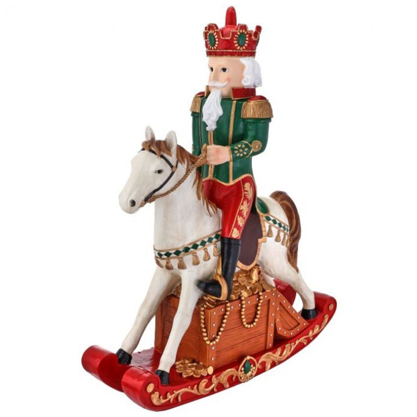 Nutcracker on Rocking Horse Statue