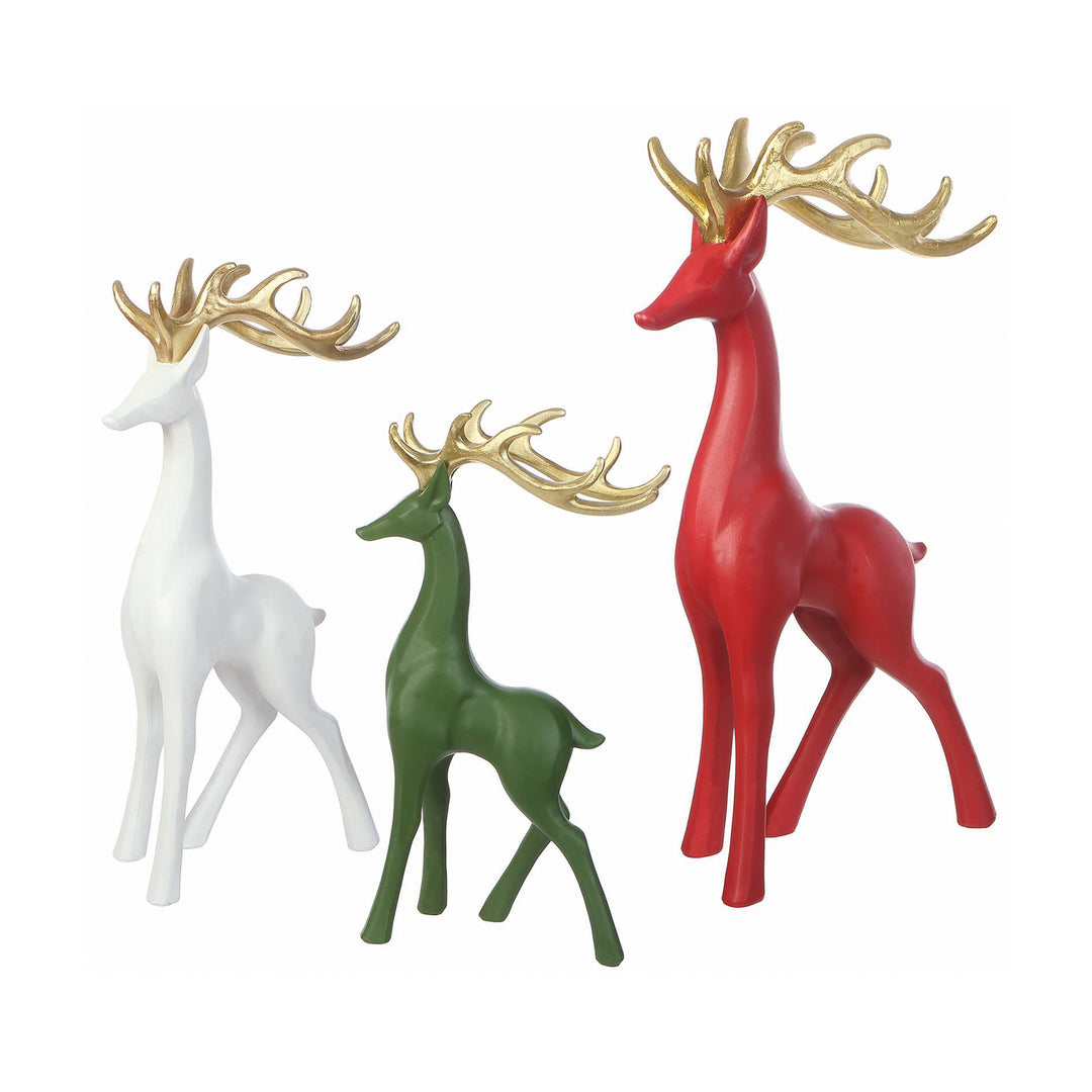 Holiday Reindeer with Gold Antlers