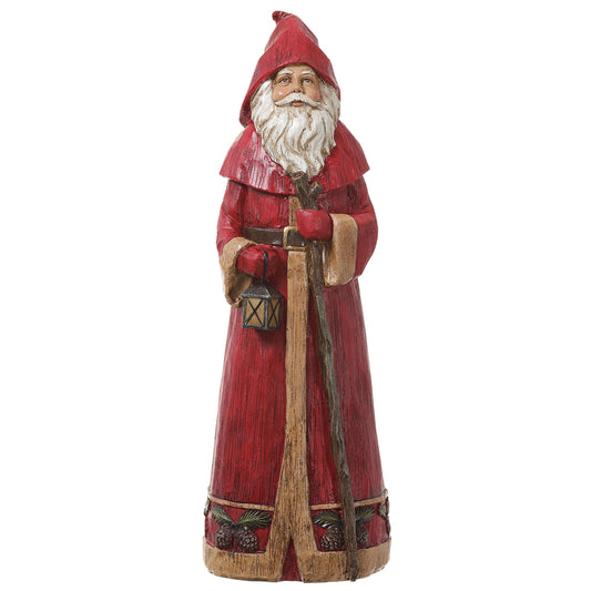 Santa with Walking Stick Figurine