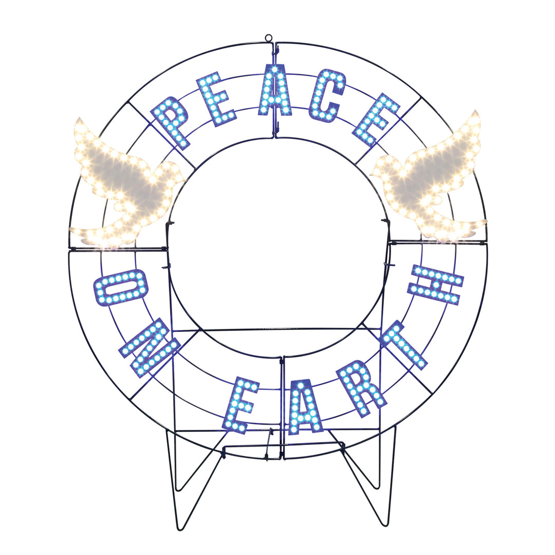 Peace On Earth Holiday Message Wreath