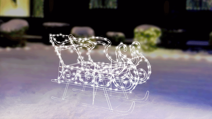 Classic Sleigh LED Light Display