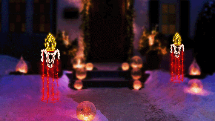 Candle with Flicker Flame LED Light Display