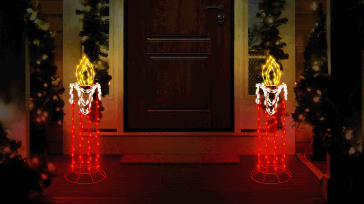 Candle with Flicker Flame LED Light Display