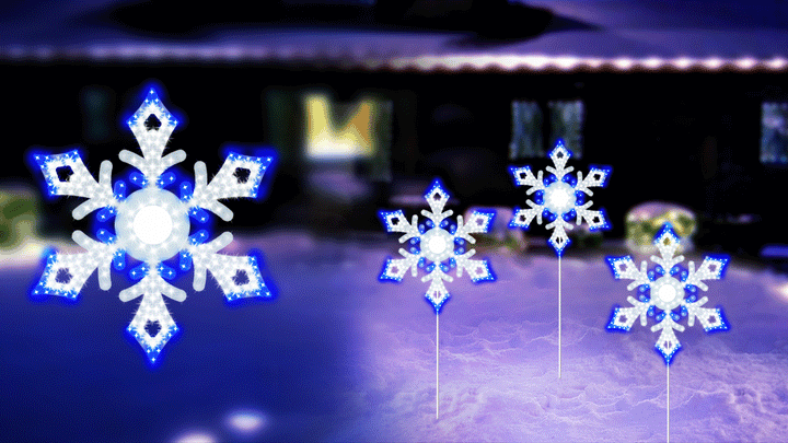 Hi-Vibrant 24-Inch Snowflake LED Light Display