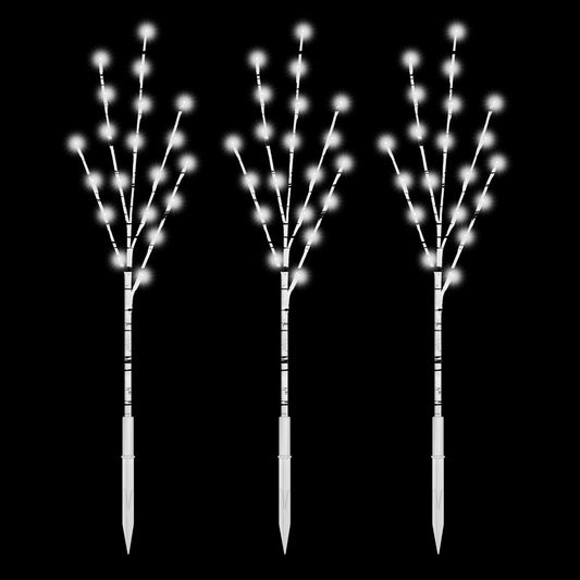 LED Branches, 3-pack Pure white lights on white birch