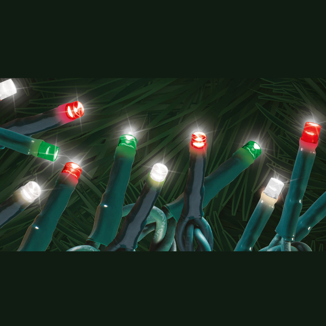 Low Voltage "Starry-Pro Lights" LED String Set White, Green, Red 8