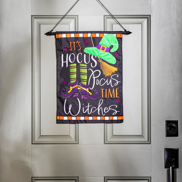 Hocus Pocus Time Applique Garden Flag
