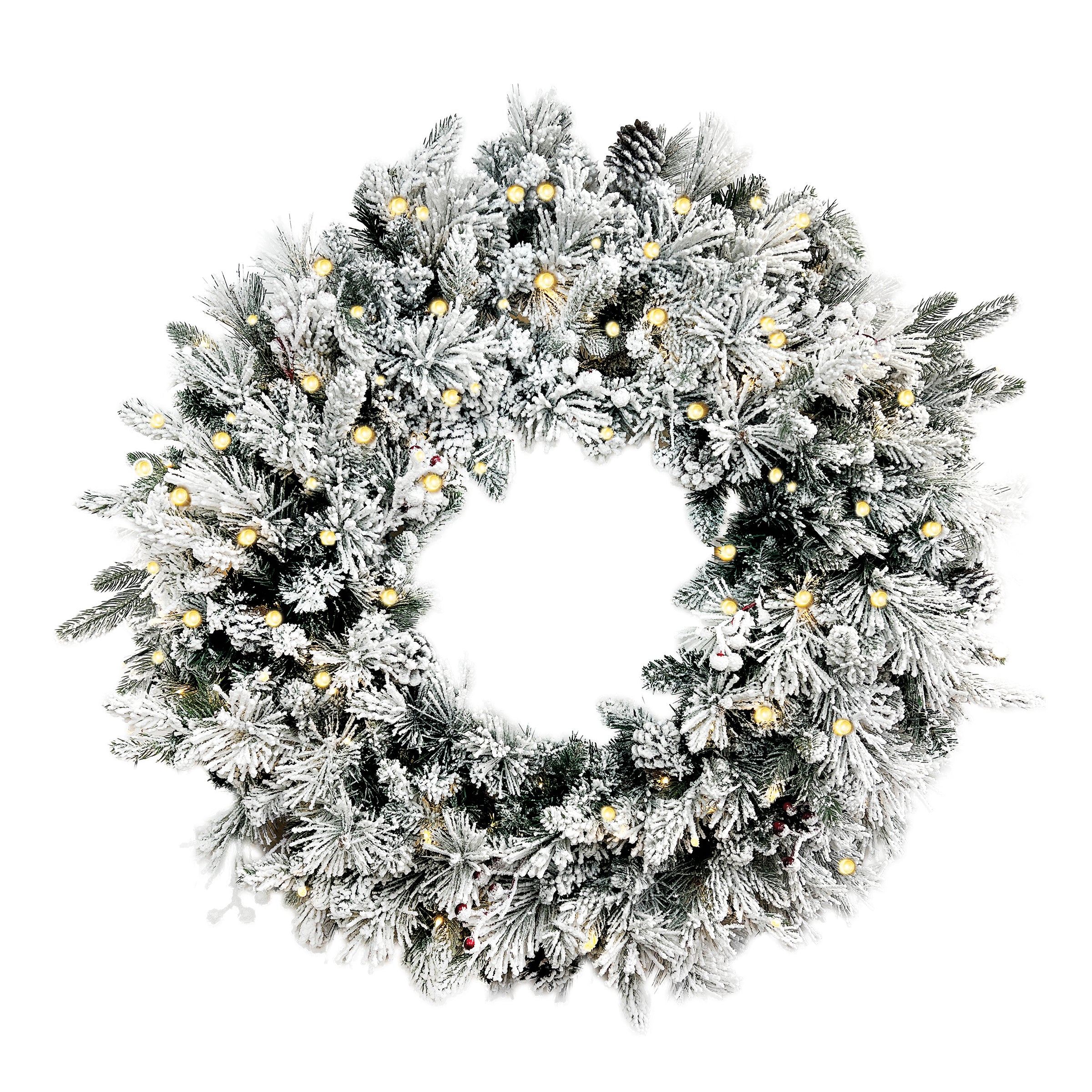 Flocked Wreath – Gasper Home & Garden