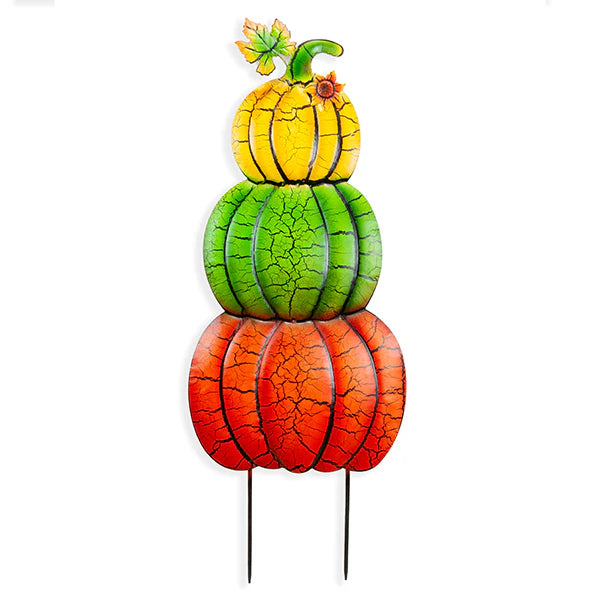 Metal Stacked Pumpkin Stake