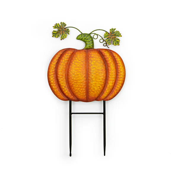 Metal Pumpkin Stake 19"