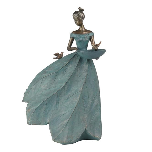 Birdfeeder Lady in Leaf Dress 24"