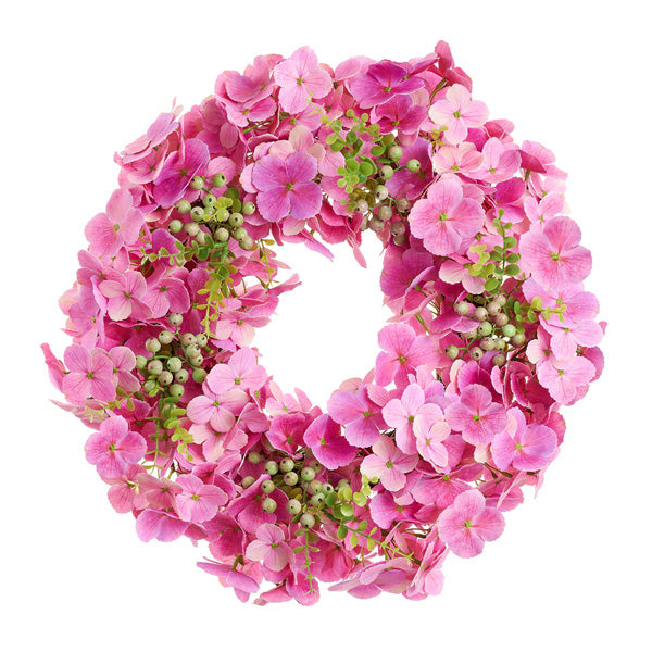 Hydrangea Wreath Pink
