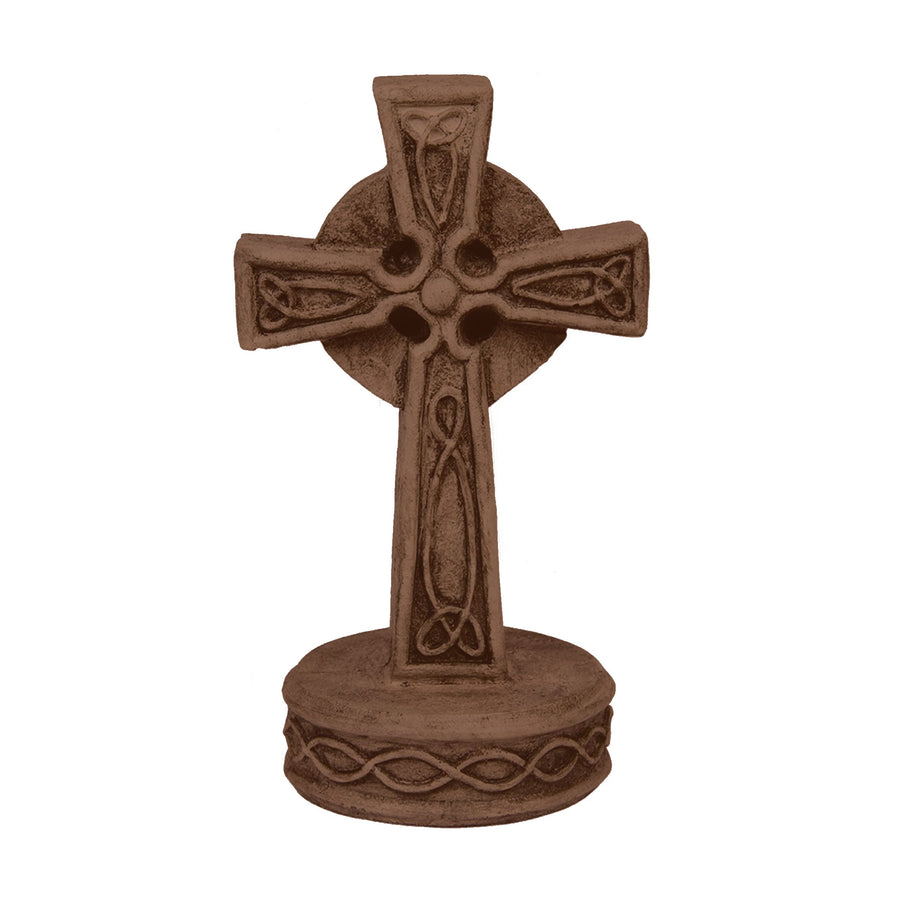 Celtic Cross Statue, Small Espresso