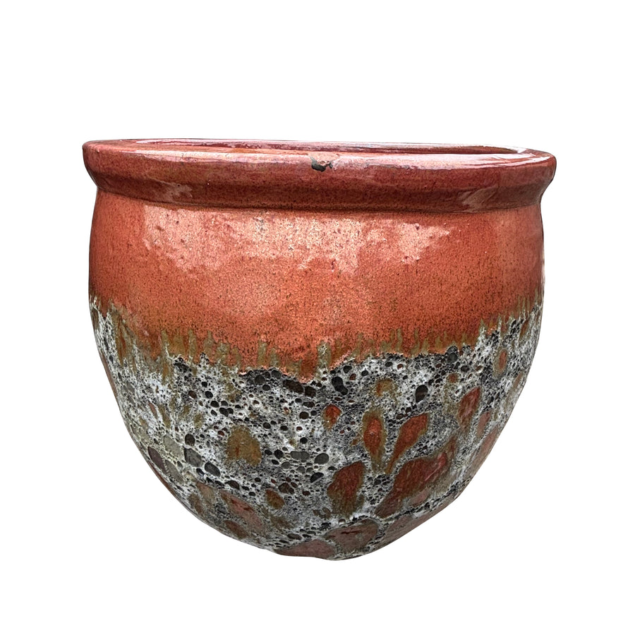 Delta Rimmed Pot Red
