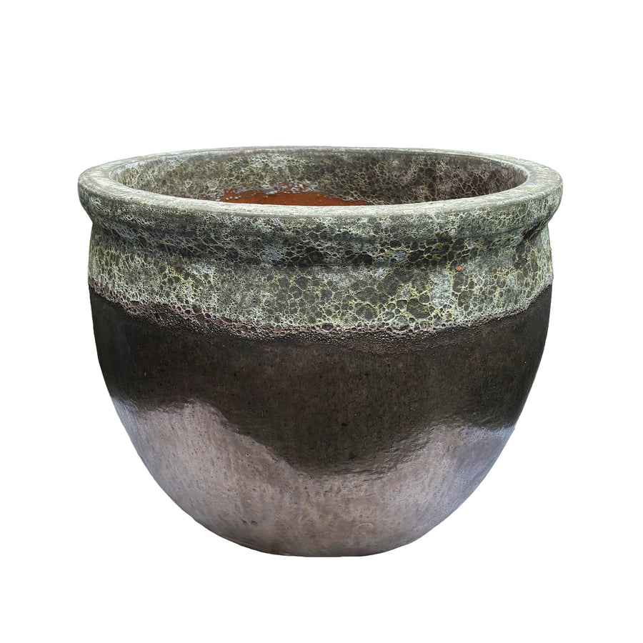 Delta Rimmed Pot White/Copper