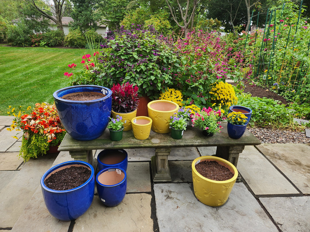 Yellow Ceramic Bee Pot