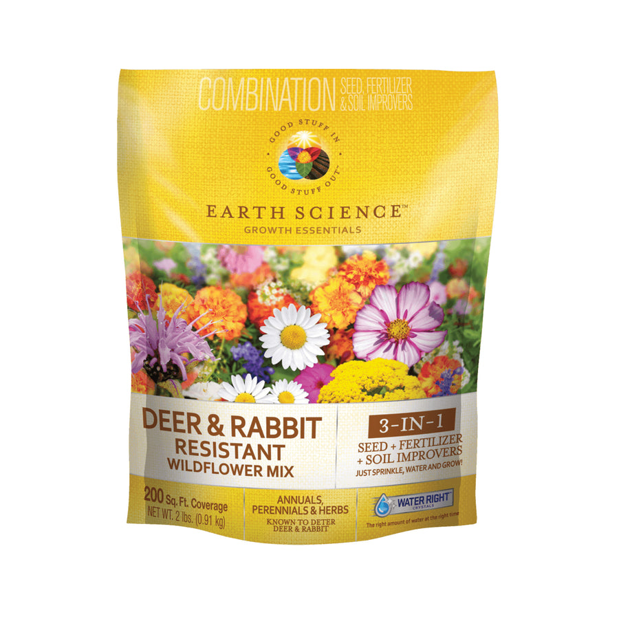 Earth Science Wildflower Seed Pouches Deer Rabbit Resistant Wildflower Mix