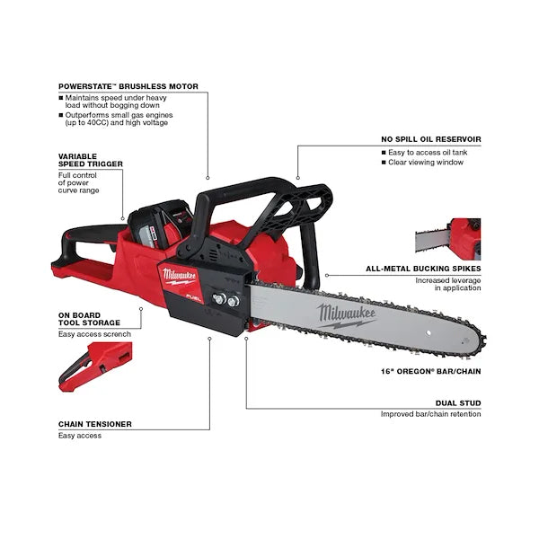 Milwaukee M18 FUEL™ 16" Chainsaw Kit