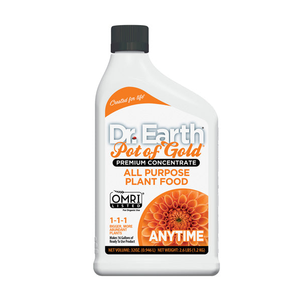 Dr. Earth Pot Of Gold All Purpose Liquid Plant Food 32oz Concentrate