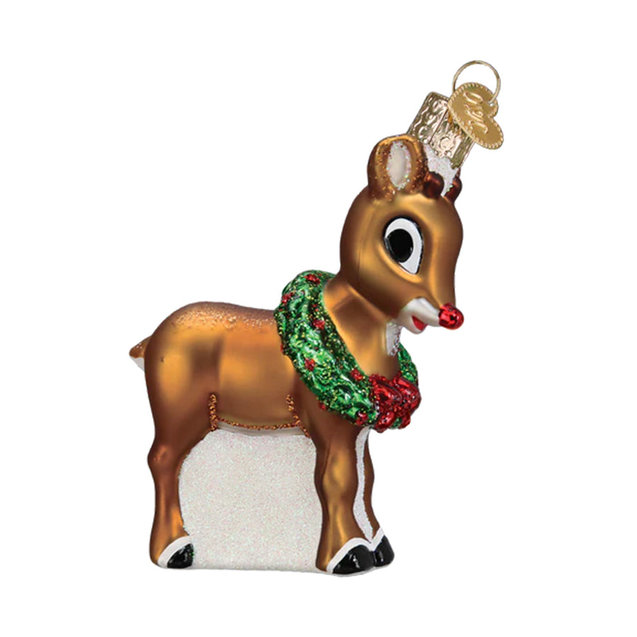 Glass Rudolph The Red-Nosed Reindeer® Ornament