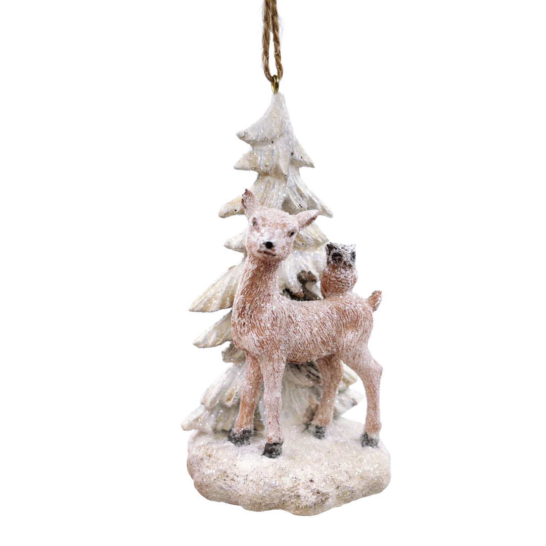 Woodland Animals & Tree Ornament Deer & Owl
