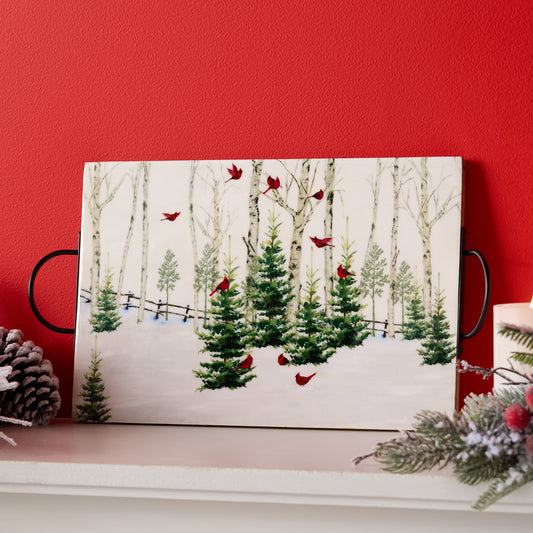 Winter Forrest Scene Tray