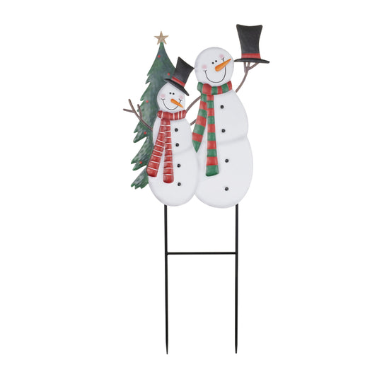 Two Snowmen and Christmas Tree Sign, 39"