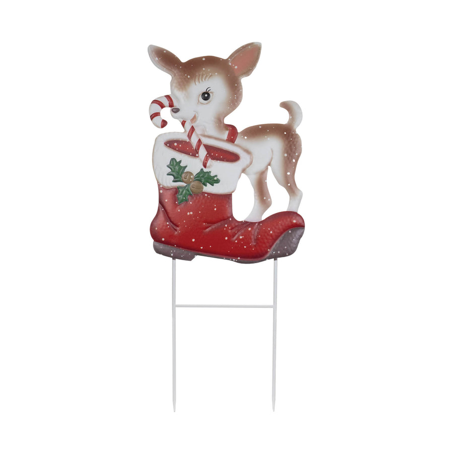 Deer and Boot Yard Stake