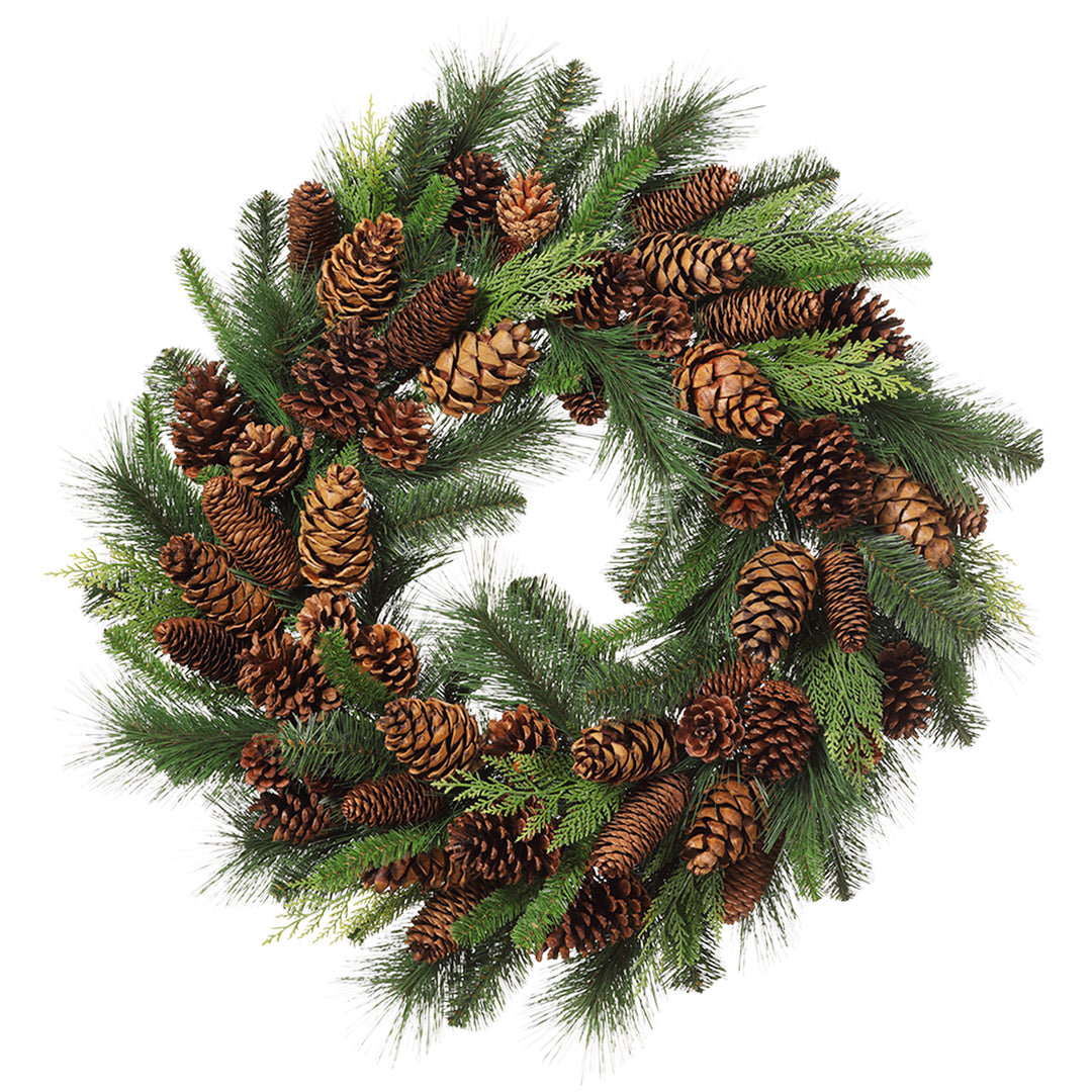 Mixed Pine with Pinecones Wreath
