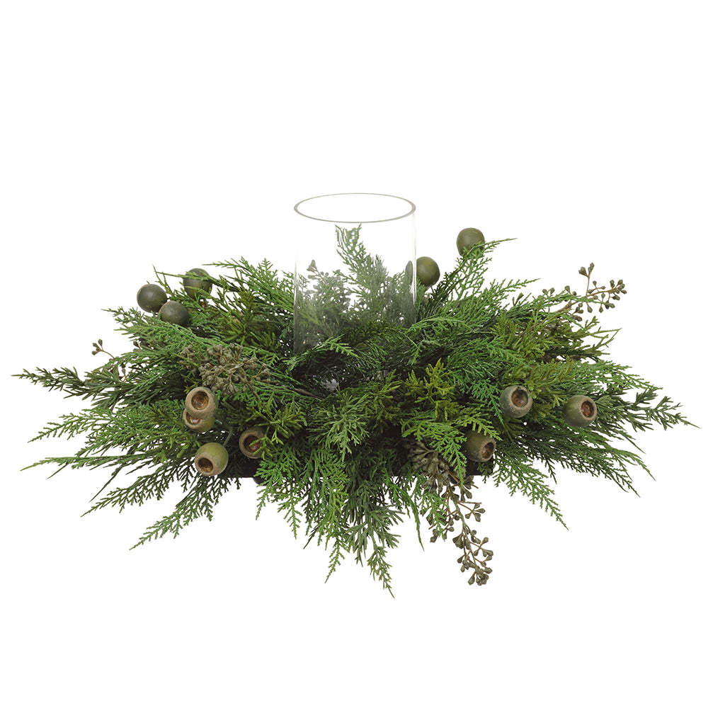 Pine Candleholder Centerpiece