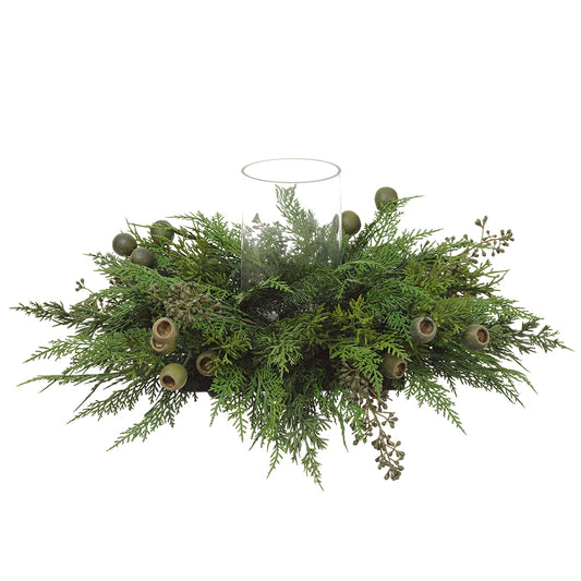 Pine Candleholder Centerpiece