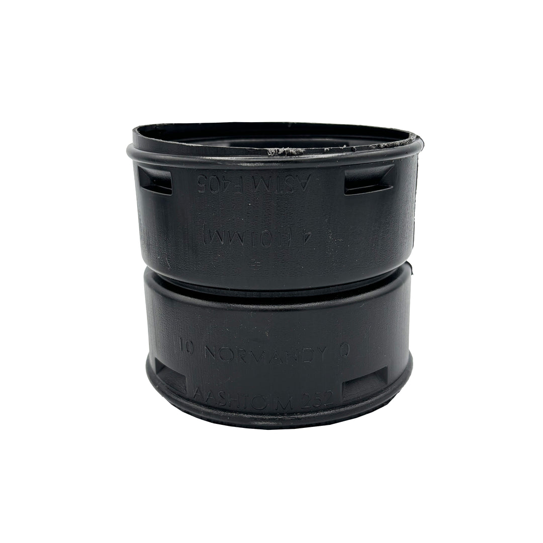 Black Corrugated Pipe DWall 6" Snap Coupler Fitting